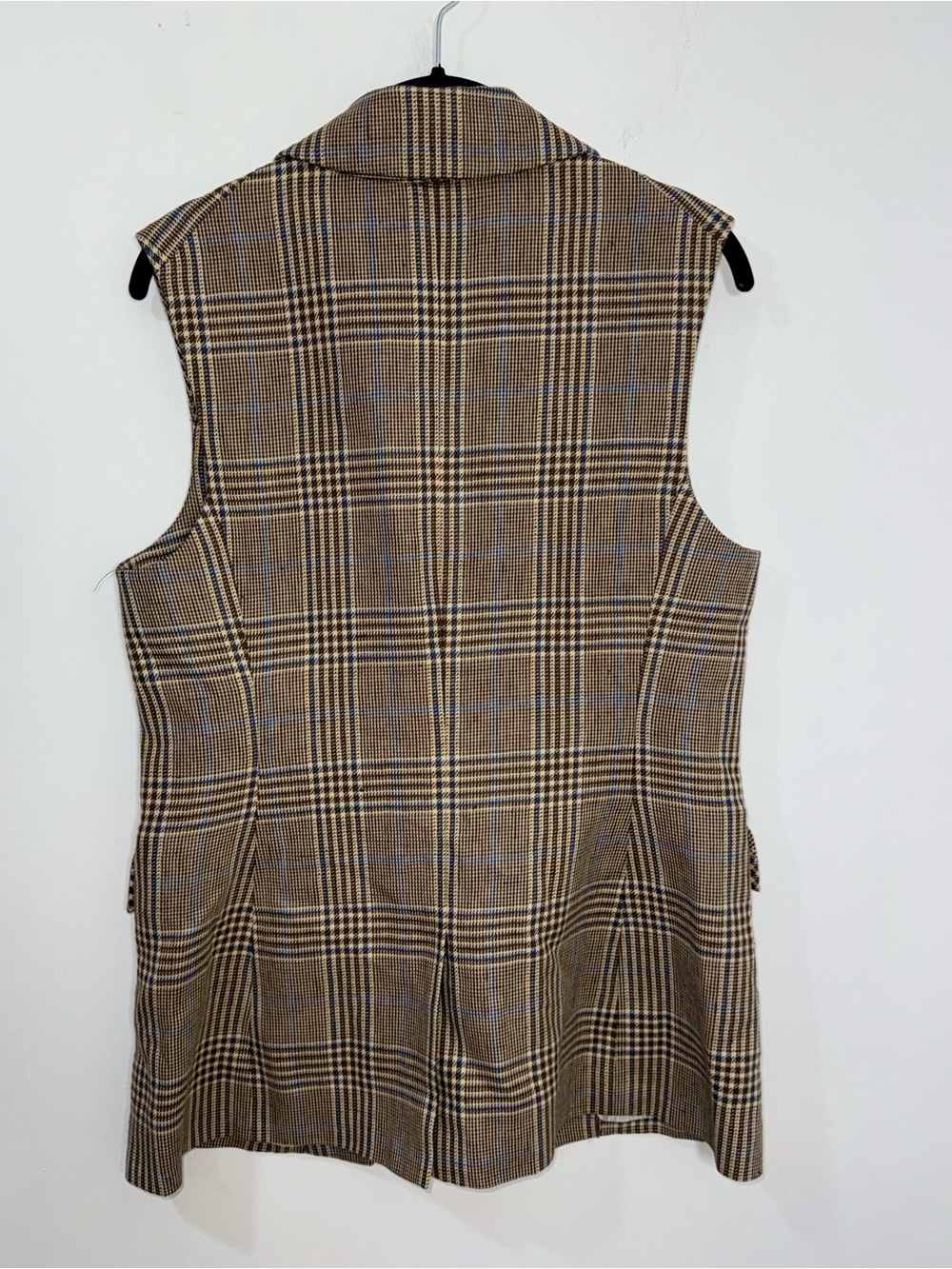 Veronica Beard Keaton check Plaid Sleeveless Blazer - Picture 6 of 7